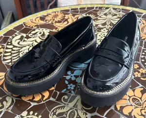 DKNY BLACK PATENT LEATHER LIAFER Sz: 5.5 thumbnail 1