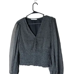 Abercrombie & Fitch Chiffon Cropped Long Sleeve Top Size XS‎ thumbnail 2
