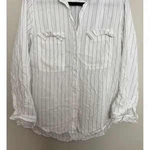 Aritzia Babaton Utility Button Up Relaxed Drapey Twill Shirt Striped Women's Sm thumbnail 5