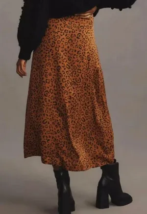Farm Rio Satin Slip A-Line Midi Skirt, Size M thumbnail 3