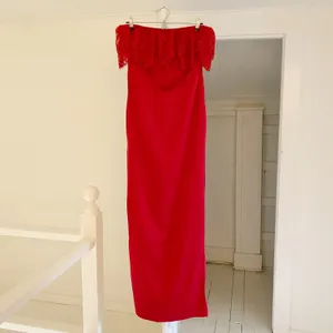 Lovers + Friends / Revolve Sylvia Strapless Gown in Flame Scarlet NWOT thumbnail 8