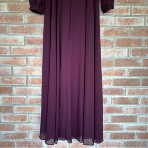 Lulu’s Adoring You Long Sleeve Maxi Dress NEW Women’s Small Purple Chiffon Gown thumbnail 9
