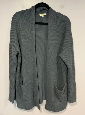 La‎ Miel blue grey knit cardigan thumbnail 1