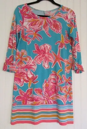 Lilly Pulitzer Dress Tab Sleeves Size Small thumbnail 1