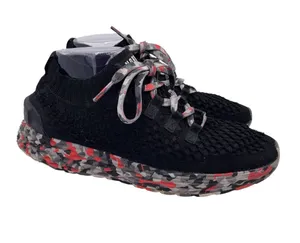 NOBULL Diamond Knit Runner Sneakers Black Red Camo Men's Size 7 Women's 8.5 thumbnail 1