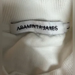 Araminta James White Crew Neck Sweater Merci‎ Red Spellout thumbnail 6