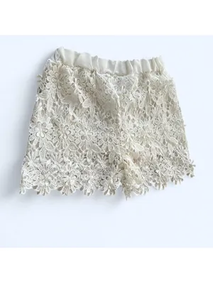 Y2K White Lace Dolphin Shorts Fairycore Boho Size Small thumbnail 2