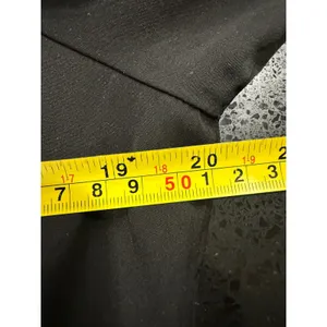 Abercrombie & Fitch Black Dress Ruffle Neck‎ Long Sleeve Tie Waist Medium button thumbnail 6
