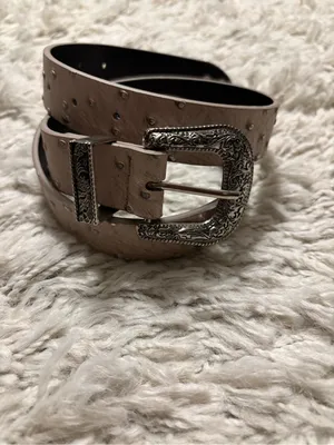 Vintage Belt Women’s Crocodile Embossed Western Beige Belt One Size thumbnail 6