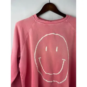 Women’s I.S.M.B.S Medium Pink Smiley Crop Sweatshirt thumbnail 2