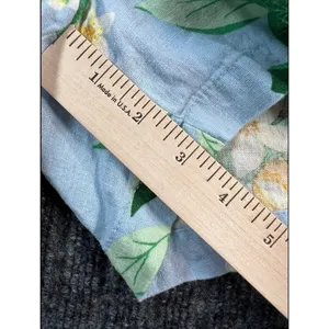 OLD NAVY Everyday Short Women 6 Blue Botanical Linen Blend‎ Tropical Citrus thumbnail 8