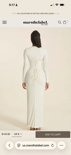 Mars The Label Dress White Size XS thumbnail 2