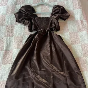 H&M Divided Brown Satin Dress thumbnail 3