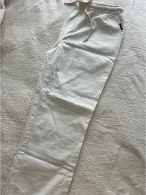 White Linen Pants Size L thumbnail 2