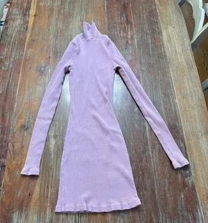 Free People FP Beach Bonfire Ribbed Mini Dress Lilac S thumbnail 1
