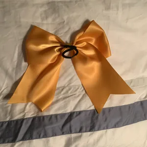 Gold cheer bow thumbnail 2