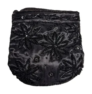 Elegant Black Beaded Evening Bag thumbnail 1