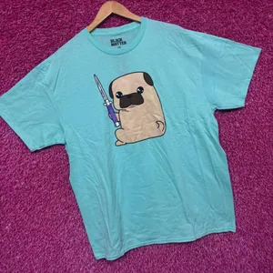 Pug with a switchblade T-shirt size 2XL thumbnail 3