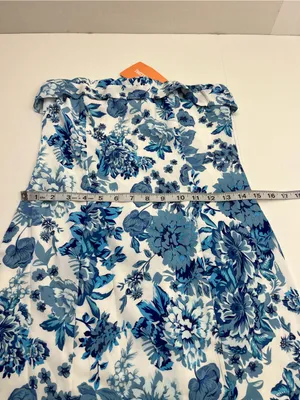 Thats So Fetch Charms Blue White Floral Strapless Mini Dress Womens Size 4 NEW thumbnail 9