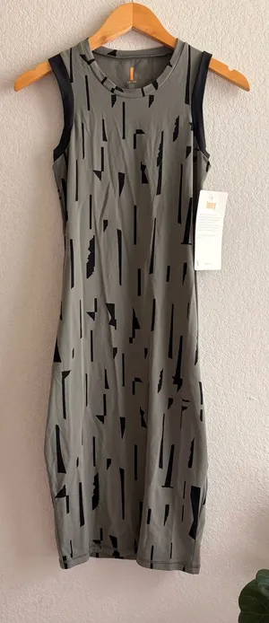 Lucy XS dress athletic Miso stretch olive green gray black thumbnail 1