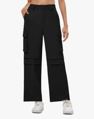 NEW Rust High Waisted Cargo Pants Wide Leg Baggy 4 Pockets 2X thumbnail 4