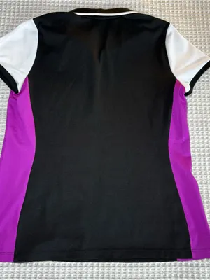 Lauren Ralph Lauren Performance Polo Shirt Women's Medium Black Cap Sleeve Golf thumbnail 9