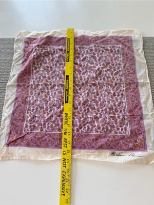Anne Klein Pink and Orange Paisley Cotton Bandana Scarf thumbnail 6