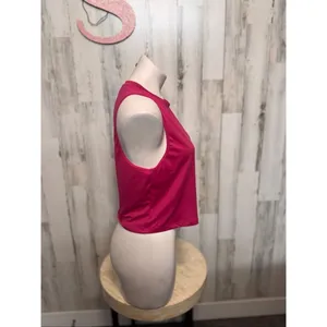 Fabletics Pink Cropped Athletic Tank Top Size Small Sleeveless Activewear thumbnail 2