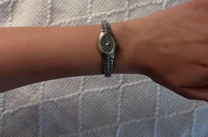 Vintage Silver & Navy Quartz Bracelet Watch thumbnail 7