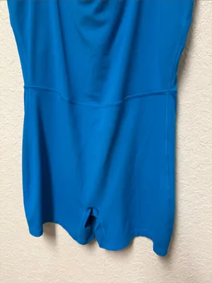 ALL IN MOTIONBright Blue Sleeveless Ribbed Romper Size XL thumbnail 7