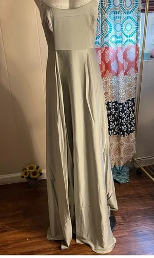 ASOS Sage Green Satin Dress thumbnail 3