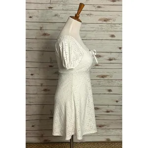 glitter girl cottagecore coquette milkmaid white eyelet babydoll dress Size 10 thumbnail 5