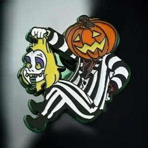 Cute Cartoon Character Halloween Pumpkin Metal Pin‎ thumbnail 1