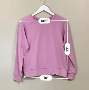 Circle X Women’s Casual Pullover Sweatshirt Lavender Size XS NWT thumbnail 6