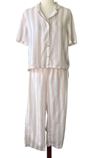 Sincerely Jules Pink & White 2 pc Pajama Set thumbnail 1
