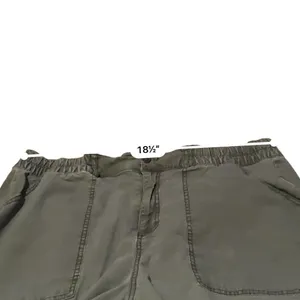 Ava & Viv Utility Ankle Pants Womens 18W Olive‎ Green High Rise Elastic Waist thumbnail 6