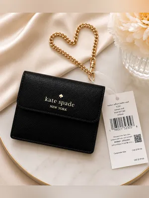Kate Spade Black Madison Saffiano Small Card Case thumbnail 3