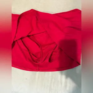 La Blanca by Rod Beattie Solid Red Skirted Skort Swim Bikini Bottoms Size‎ 8 thumbnail 2