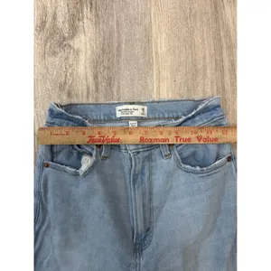 Abercrombie‎ & Fitch Curve Love Ankle Straight Ultra High Rise Jeans Blue 26 2R thumbnail 5