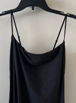 SKIMS Onyx Fits Everybody Sleeveless Spaghetti Straps Slip Dress Size Large, $88 thumbnail 1