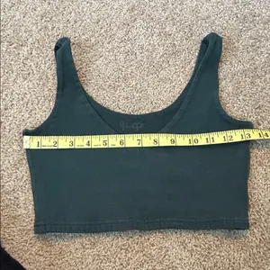 Brandy Melville Lydia Dark Green Crop Top thumbnail 5