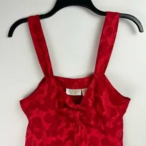 Vtg Victoria’s Secret Red Semi Sheer Slip Dress Sz Medium Babydoll thumbnail 4
