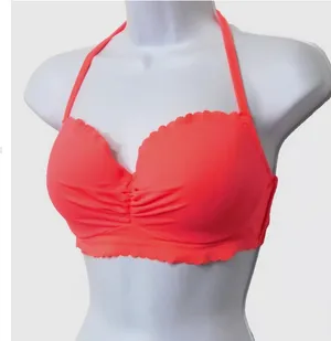 Victorias Secret Getaway Halter 36C bottom M . Coral bikini set thumbnail 6