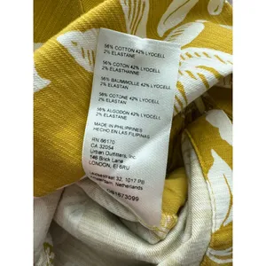 Anthropologie Somerset Wide Leg Jumpsuit in Chartreuse Pockets Size‎ Medium thumbnail 12