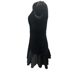 DO+BE Black Velvet Dress NWT One Shoulder Y2K It Girl Med Layered Cocktail Party thumbnail 5