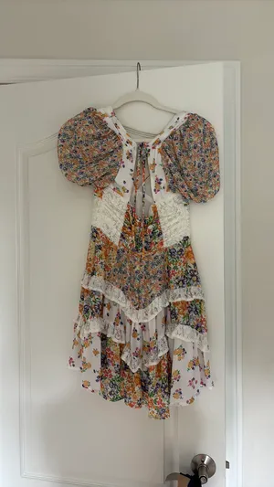 Altar'd State Floral Patchwork Mini Dress thumbnail 4