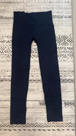 Lululemon knit leggings navy blue size 4 thumbnail 1
