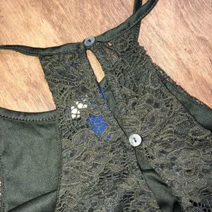 Blue Rain size medium olive green flirty romper thumbnail 5