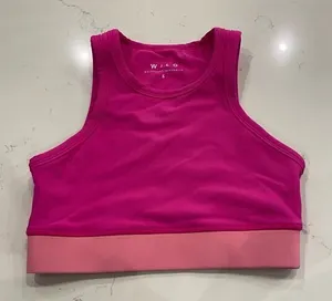 Wilo The Label Hot Pink‎ Workout Tank Top Crop Top size small thumbnail 1