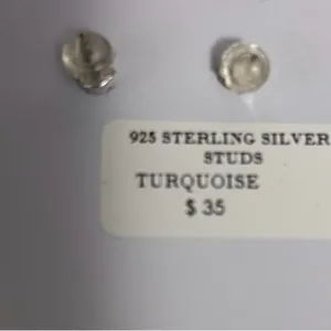 NWT 925 Sterling Silver Turquoise Stud Earrings thumbnail 3